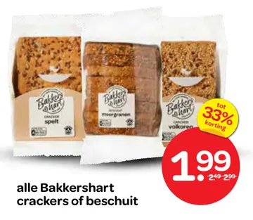 Aanbieding: Bakkershart crackers of beschuit