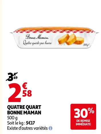Offre: Quatre quart