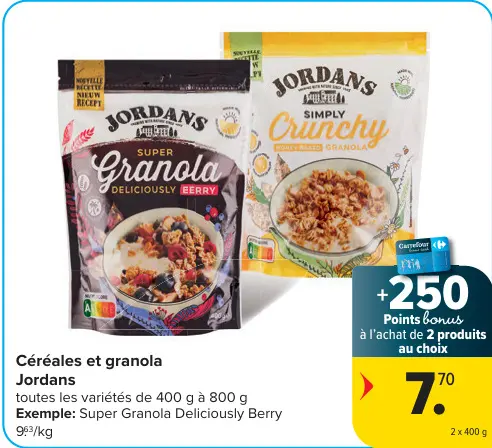 Offre: Céréales et granola