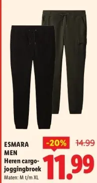 Aanbieding: Heren cargo-joggingbroek