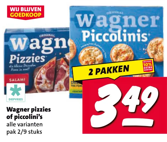 Aanbieding: Wagner pizzies of piccolini's