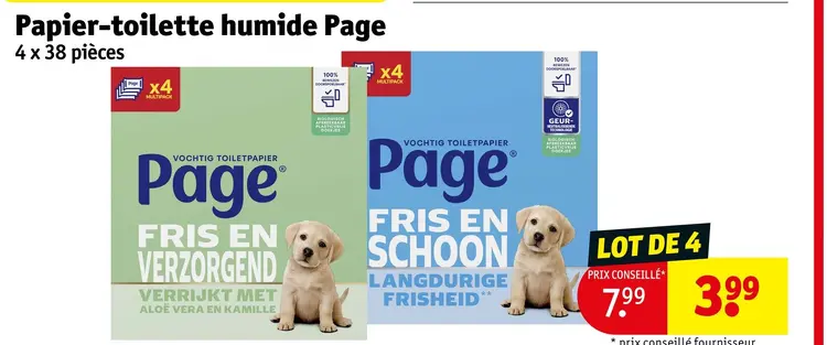 Offre: Papier-toilette humide