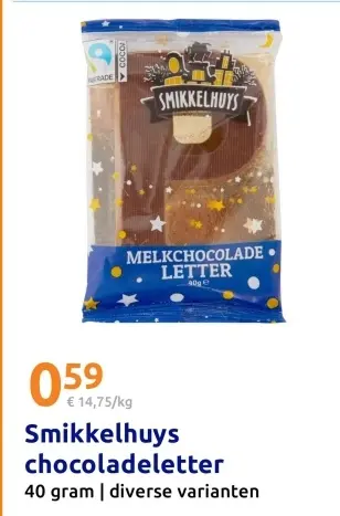 Aanbieding: Smikkelhuys chocoladeletter