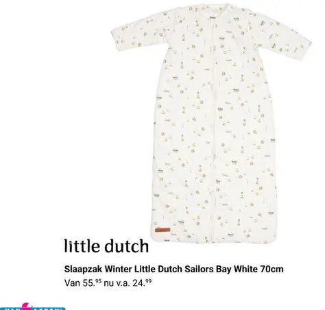 Aanbieding: Slaapzak Winter Sailors Bay White 70cm