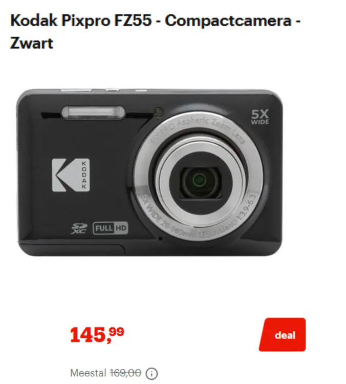Aanbieding: Kodak Pixpro FZ55 - Compactcamera