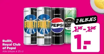 Aanbieding: Bullit, Royal Club of Pepsi