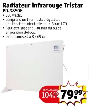 Offre: Radiateur infrarouge