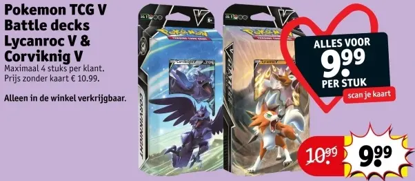Aanbieding: Pokémon TCG V Battle decks Lycanroc V & Corviknig V