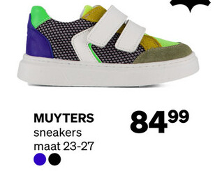 Aanbieding: Muyters Velcro Sneakers groen Leer