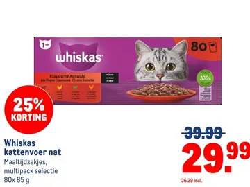 Aanbieding: Whiskas kattenvoer nat