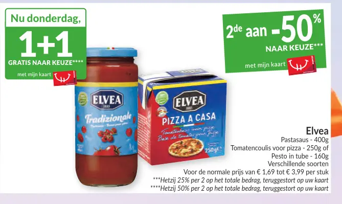 Promotie: Pastasaus, Tomatencoulis voor pizza of Pesto in tube