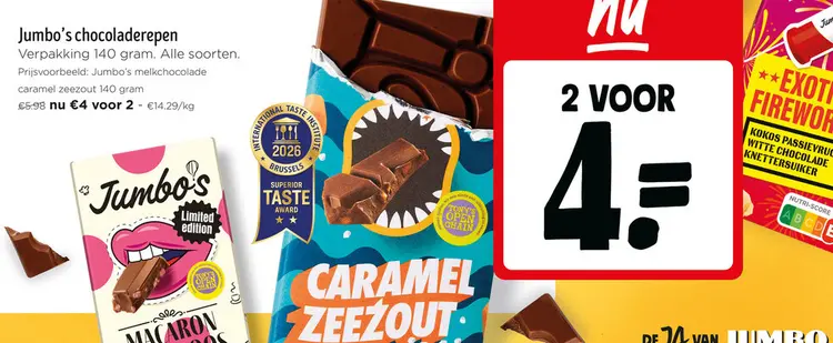 Promotie: Jumbo's chocoladerepen