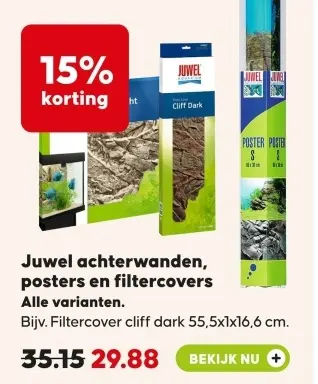 Aanbieding: Juwel achterwanden, posters en filtercovers