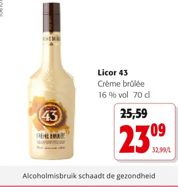 Promotie: Licor 43 Crème brûlée