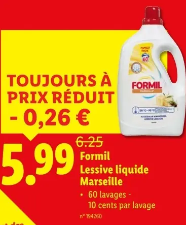 Offre: Lessive liquide Marseille