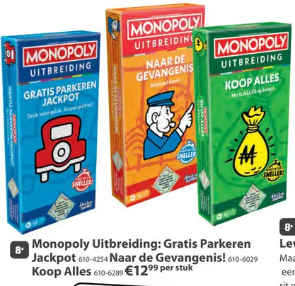 Aanbieding: Spel Monopoly uitbreiding free parking jackpot