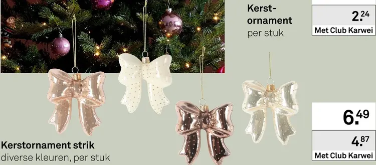 Aanbieding: Kerstornament strik