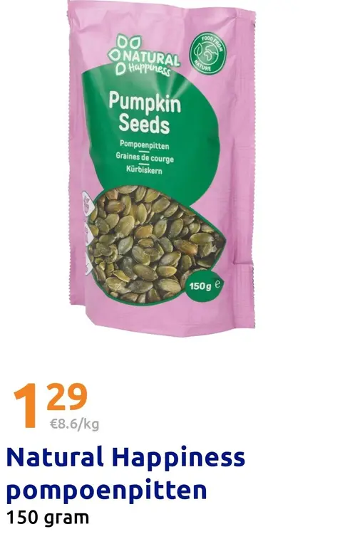 Aanbieding: Natural Happiness Pompoenpitten