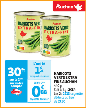 Offre: HARICOTS VERTS EXTRA FINS