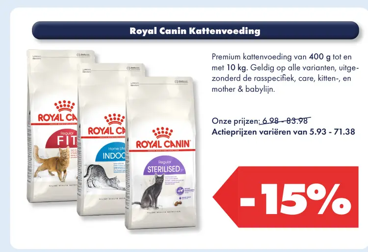 Aanbieding: Royal Canin Kattenvoeding