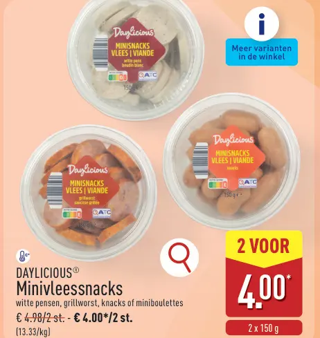 Promotie: Minivleessnacks