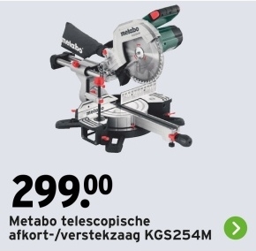 Aanbieding: Telescopische afkort-/verstekzaag KGS2