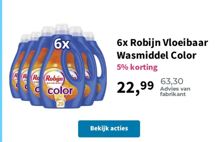 Promotie: Robijn Vloeibaar Wasmiddel Color
