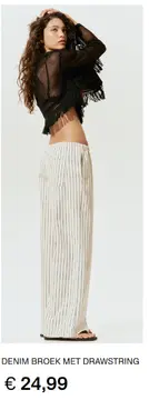 Aanbieding: Denim broek met drawstring