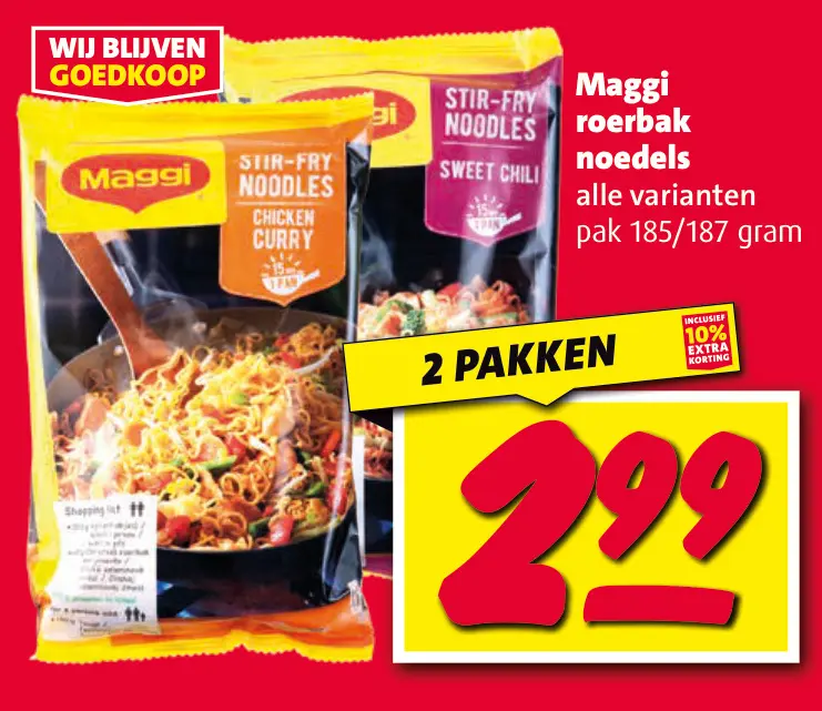 Aanbieding: Maggi roerbak noedels