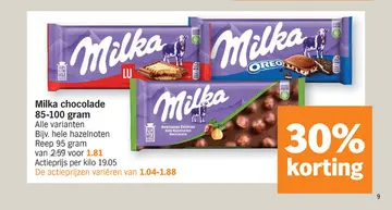 Aanbieding: Milka chocolade