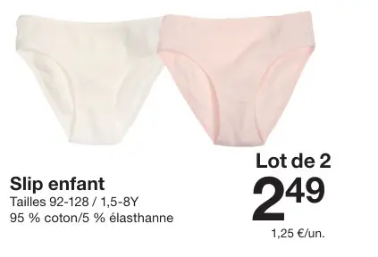Offre: Slip enfant