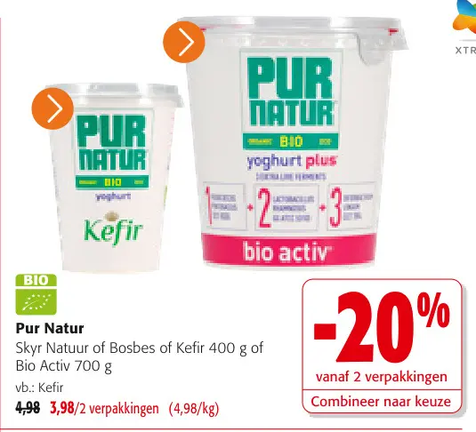 Promotie: Skyr Natuur of Bosbes of Kefir