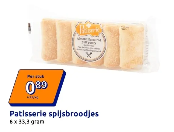 Aanbieding: Patisserie spijsbroodjes