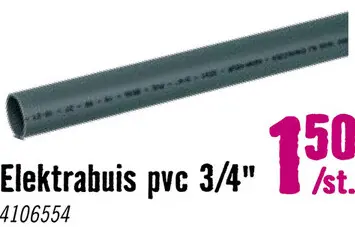 Aanbieding: AKON Elektrabuis PVC verhoogd slagvast 19 mm 3/4" grijs 2 m