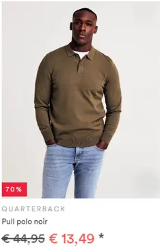 Offre: Pull polo noir