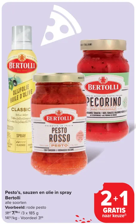 Aanbieding: Pesto's, sauzen en olie in spray