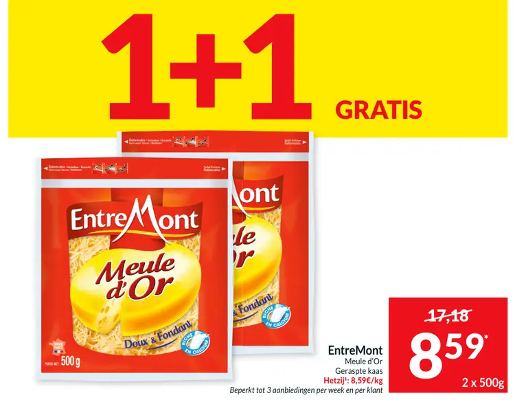 Promotie: Meule d'Or Geraspte kaas