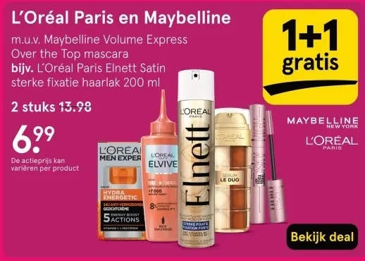 Aanbieding: L'Oréal Paris en Maybelline