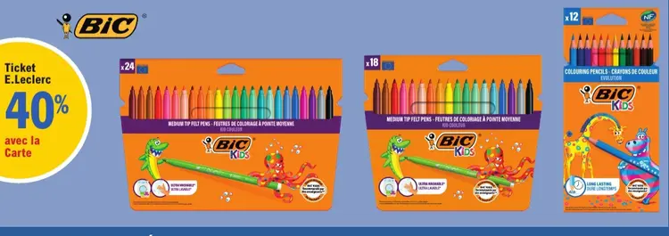 Promotie: BIC Kids Felt Pens and Colouring Pencils