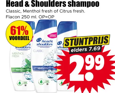 Aanbieding: Head & Shoulders shampoo