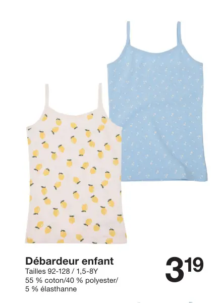 Offre: Débardeur enfant