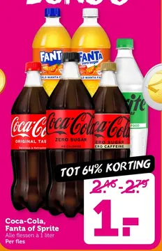 Aanbieding: Coca-Cola, Fanta of Sprite