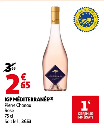 Promotie: IGP MÉDITERRANÉE Pierre Chanau Rosé