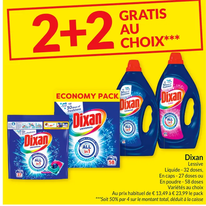 Offre: Dixan Lessive