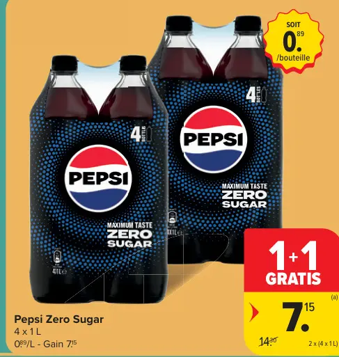 Offre: Pepsi Zero Sugar