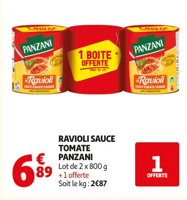 Aanbieding: Ravioli sauce tomate