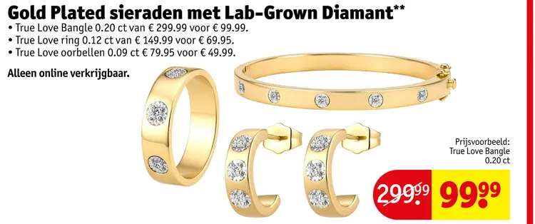 Aanbieding: Gold Plated sieraden met Lab-Grown Diamant