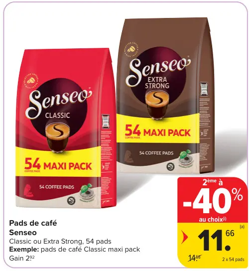 Offre: Pads de café
