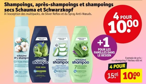 Offre: Shampoings, après-shampoings et shampoings secs Schauma et Schwarzkopf
