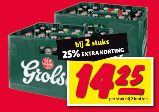 Aanbieding: Grolsch krat